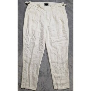 NWT Todd Snyder 100% Linen Gurkha Belted Pants Trousers White Men's Size 36